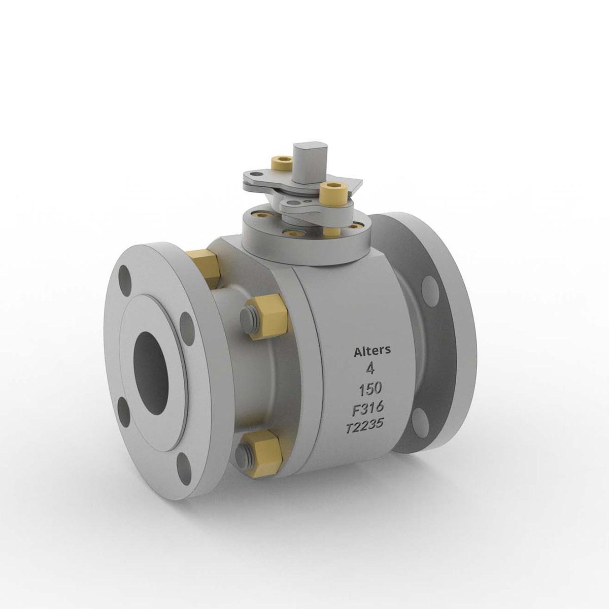 Forged Floating Ball Valve from AlterValve with the company name and specifications.